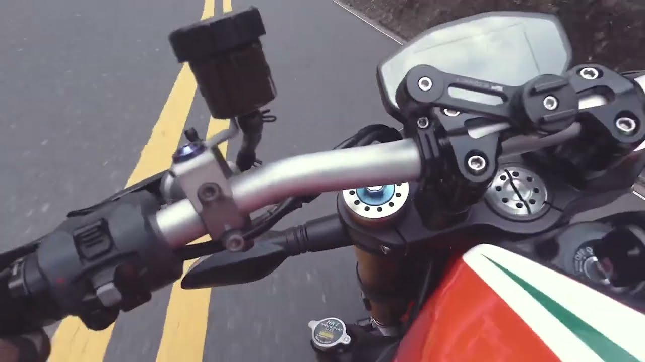 DUCATI monster 1200s stock exhaust pure engine sound RV riding 