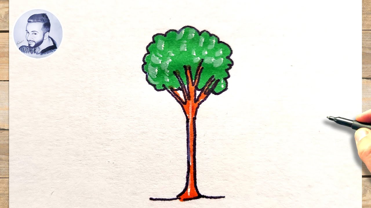 Comment dessiner un arbuste facile