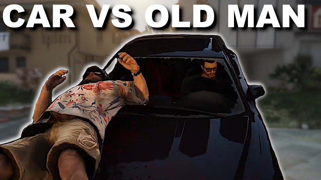car vs old man