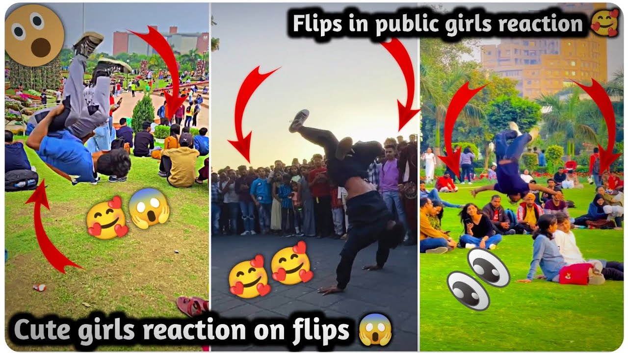 Reaction video || New Flip Public Reaction Video || Flips in Public Girls Reaction Video 
