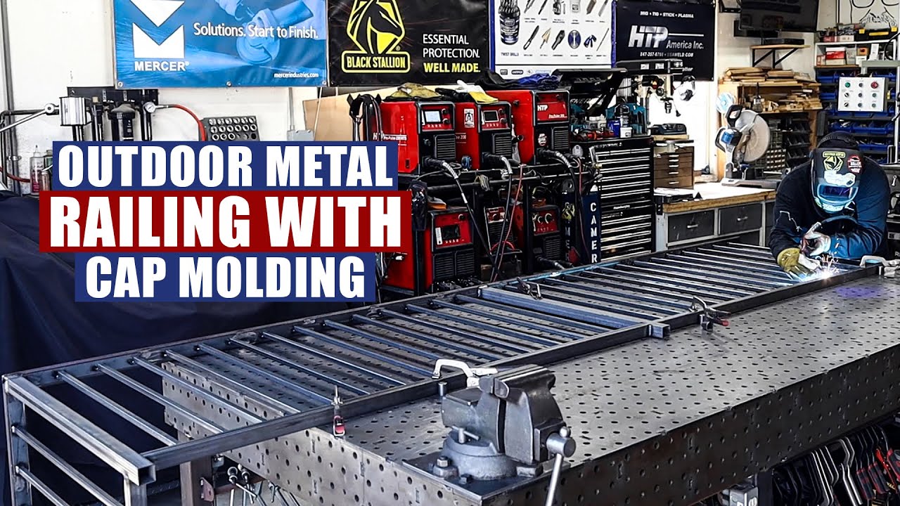 Outdoor Metal Fence with Cap Molding Build | JIMBO'S GARAGE #welding