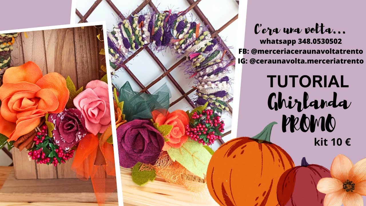 TUTORIAL GHIRLANDA AUTUNNALE CON CARTAMODELLO IN REGALO