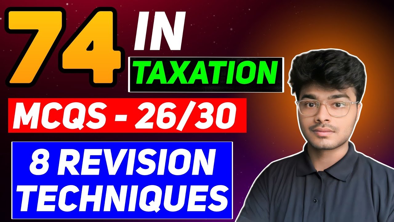 How I scored 74 in Taxation ✅ | CA Inter