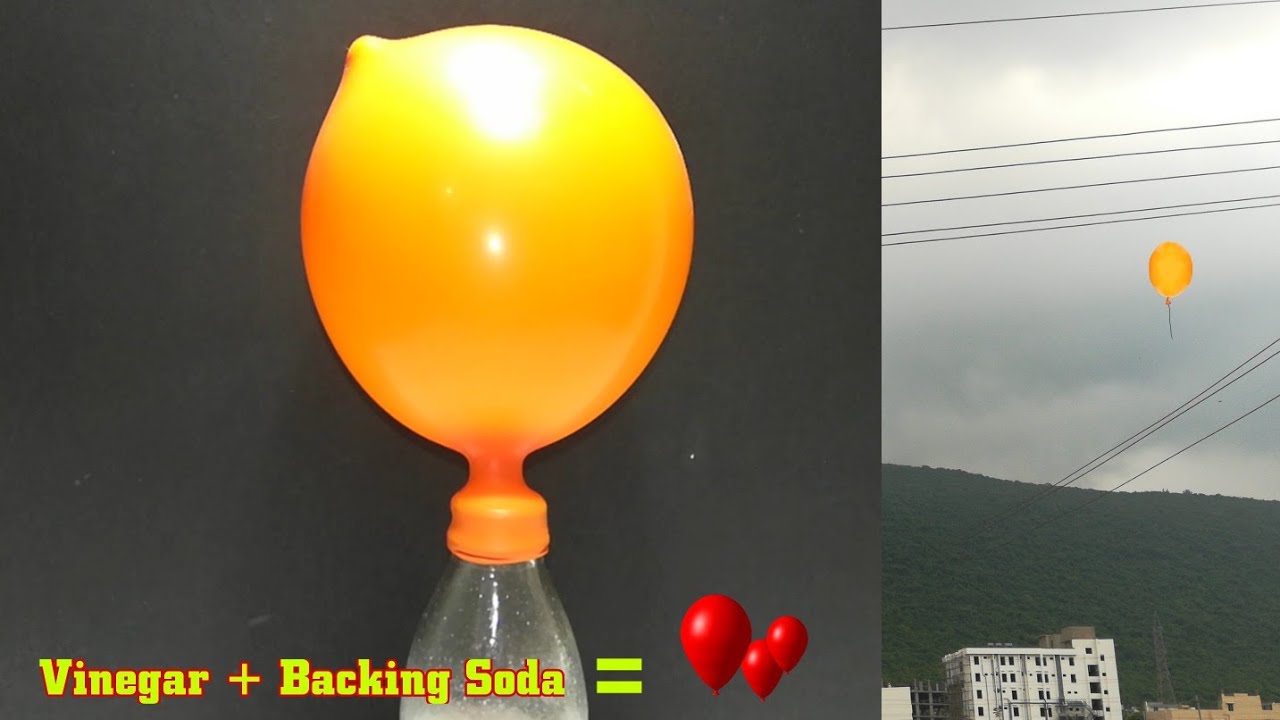 Balloon Blow Up Vinegar VS Baking Soda Science Experiment