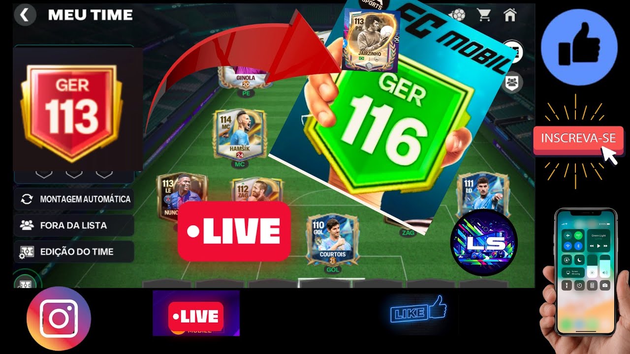 SUBINDO DO 113 PARA O GER 116 FC 26 MOBILE -  JOGANDO RANK - DEIXA O LIKE E SE INSCREVA NO CANAL !!