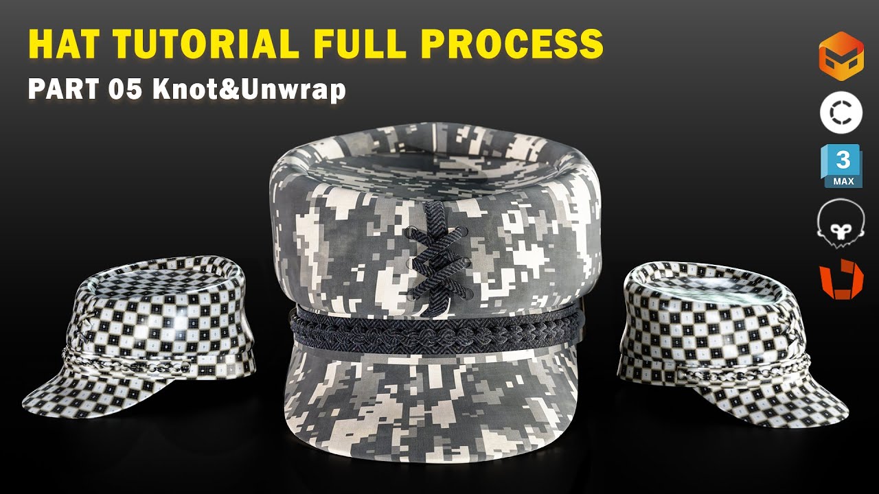 HAT TUTORIAL FULL PROCESS ( Knot Modeling & UV Unwrapping ) Par05