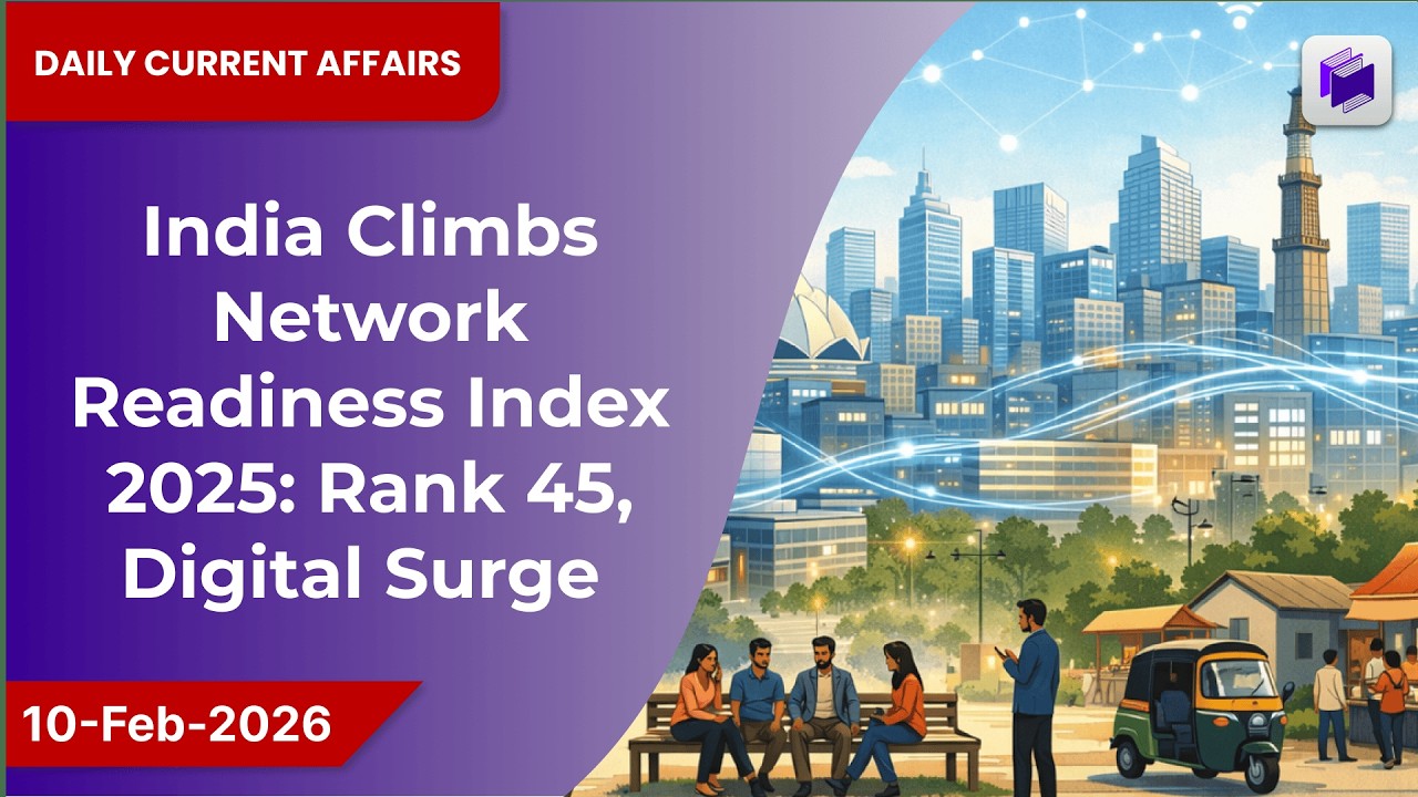 📶🚀 India climbs Network Readiness Index 2025: rank 45, digital surge | 10 Feb 2026