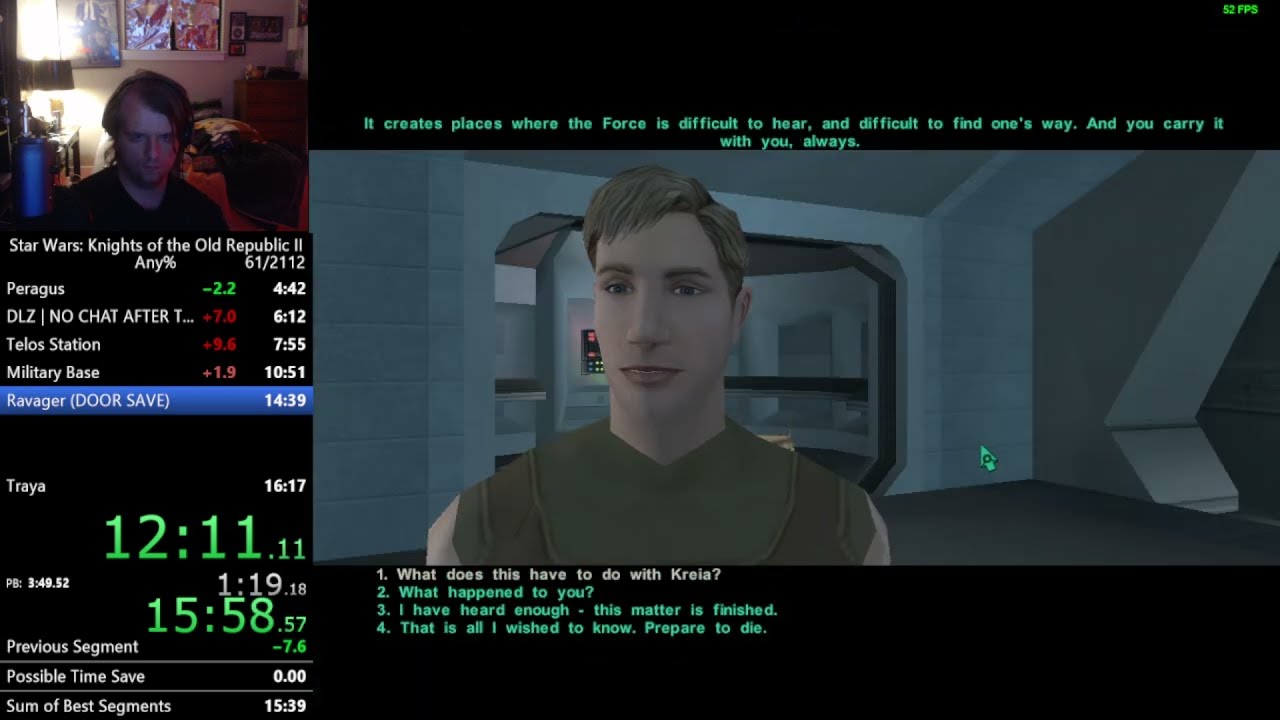 Knights of the Old Republic 2 Any% Speedrun in 16:11 [Former World Record]