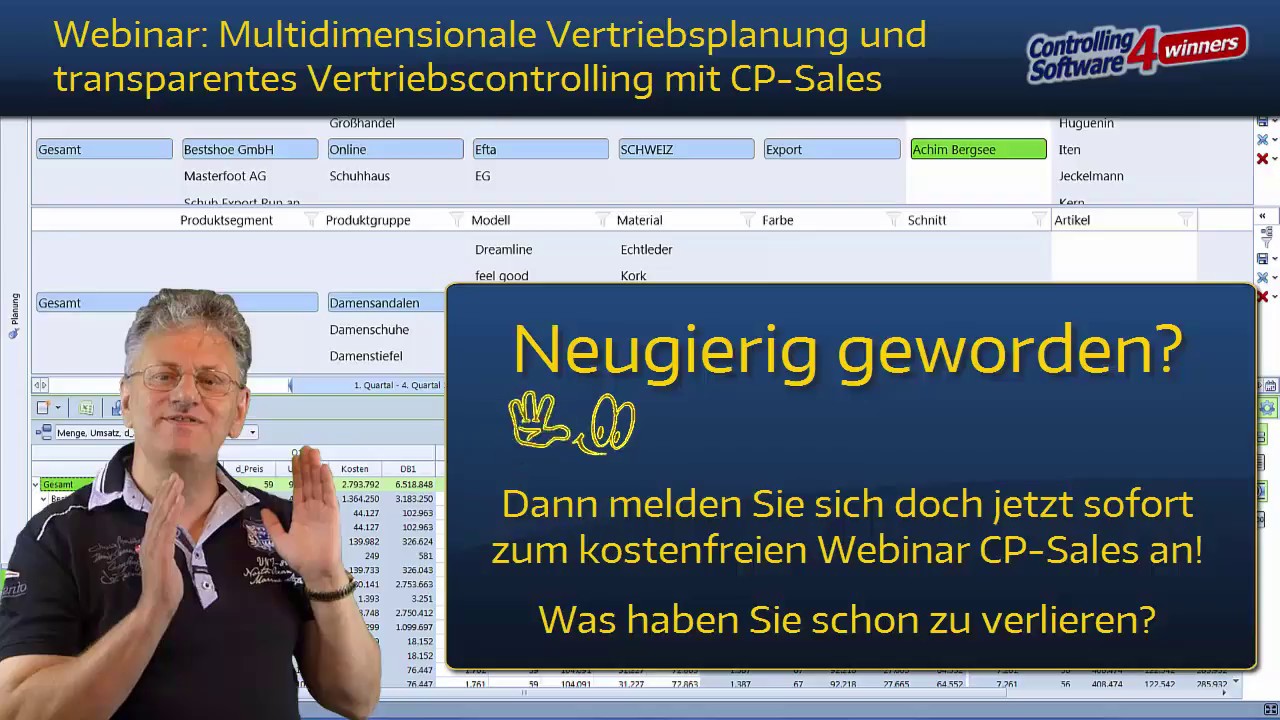 Webinar: Multidimensionale Vertriebsplanung und Vertriebscontrolling mit CP-Sales