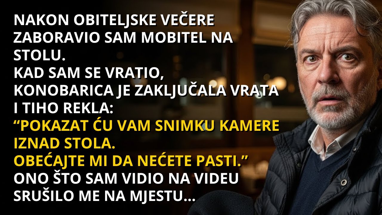 Dok sam odlazio, konobarica je zaključala vrata i šapnula:“Ne smijete se onesvijestiti.”Onda sam ja…