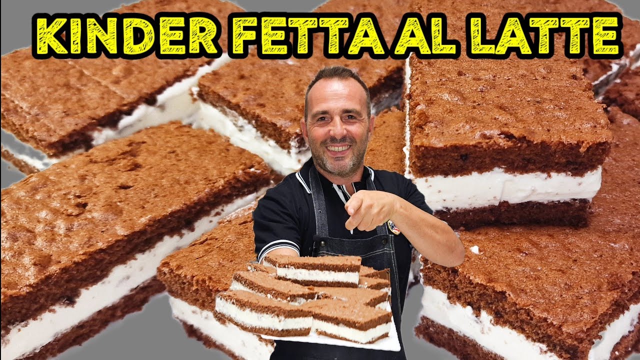 KINDER FETTA AL LATTE MORBIDISSIMI CON RIPIENO SPETTACOLARE RICETTA VELOCE FATTA IN CASA