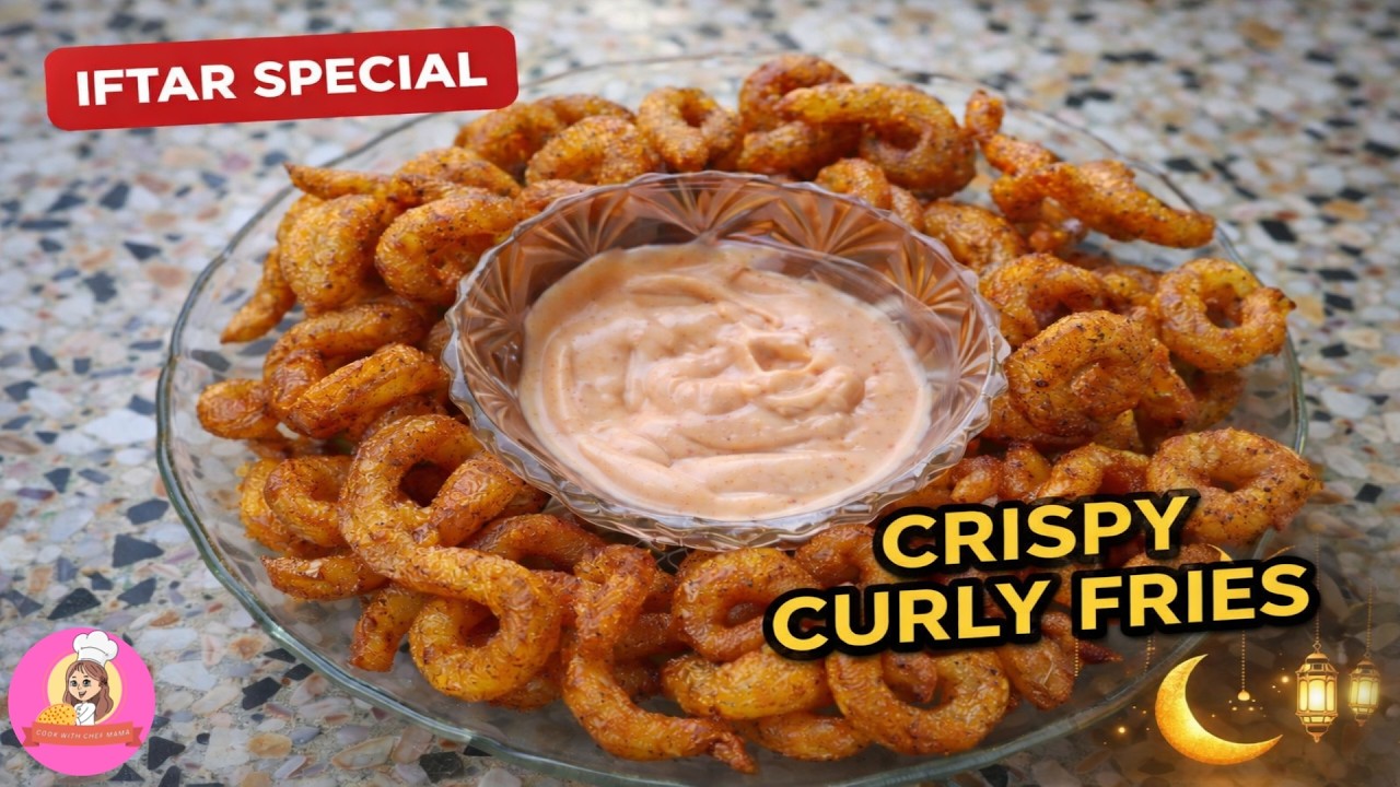 Crispy Curly Fries for Iftar | Easy Potato Snack Recipe | Homemade Spiral Fries | Iftar Recipes |