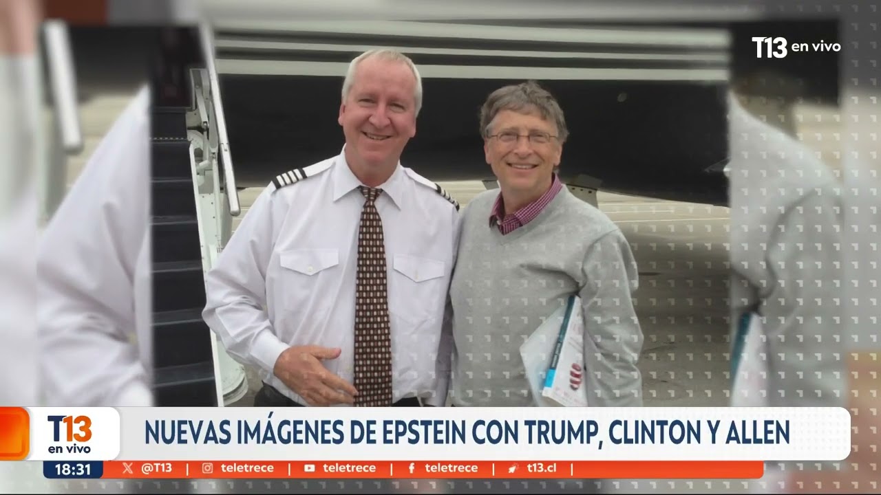 Revelan nuevas imágenes de Epstein con Trump, Clinton y Allen