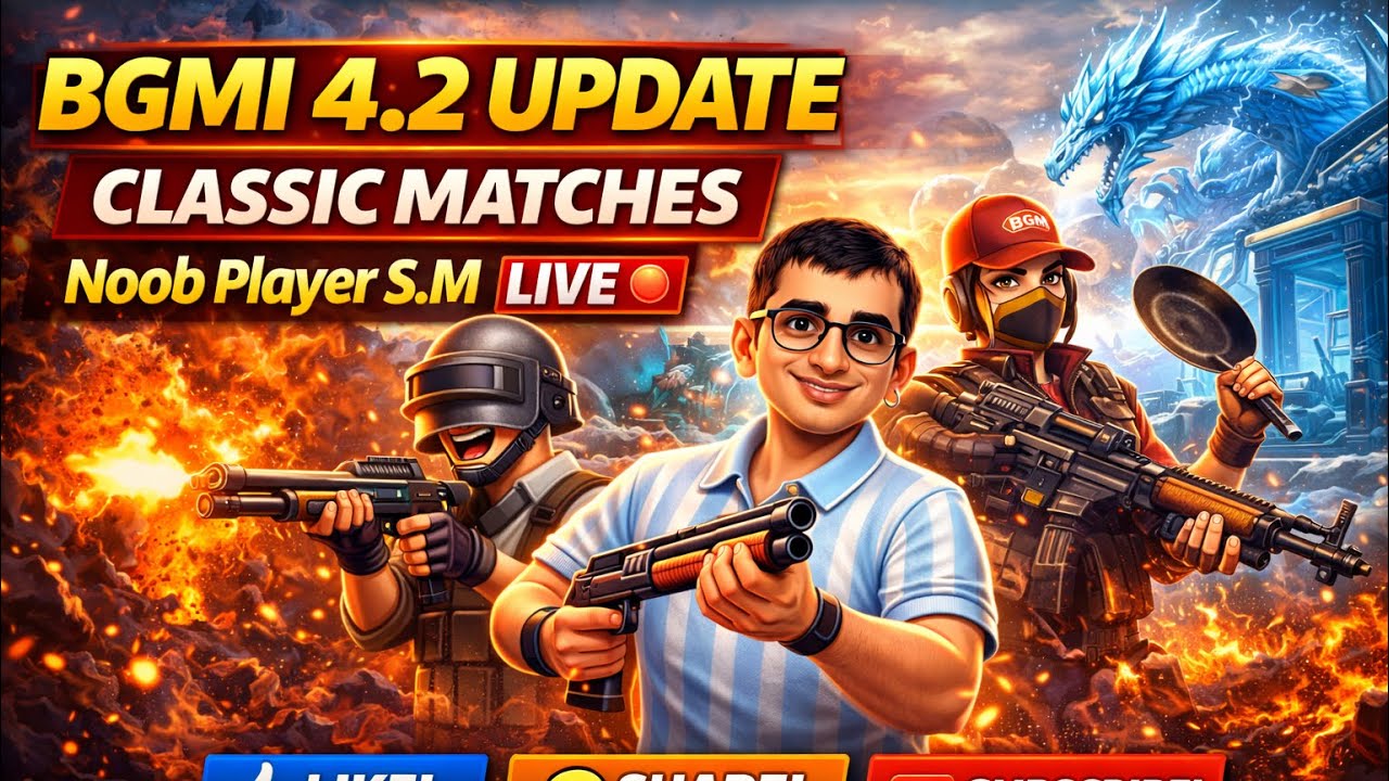NOOB PLAYER S.M. 😵‍💫 | BGMI LIVE – Galti Se Chicken Dinner?