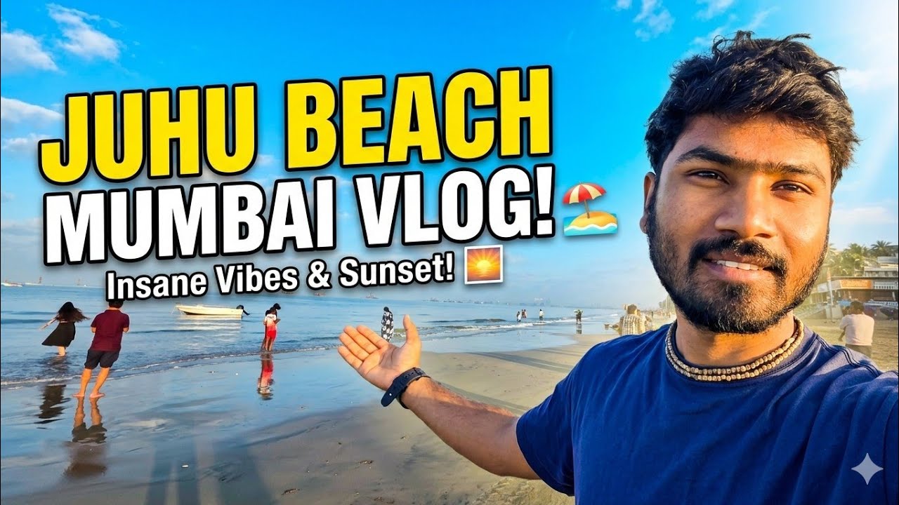 Mumbai ka Sabse Iconic Juhu Beach! 🏖️ | Full Tour & Sunset View #juhu #mumbai