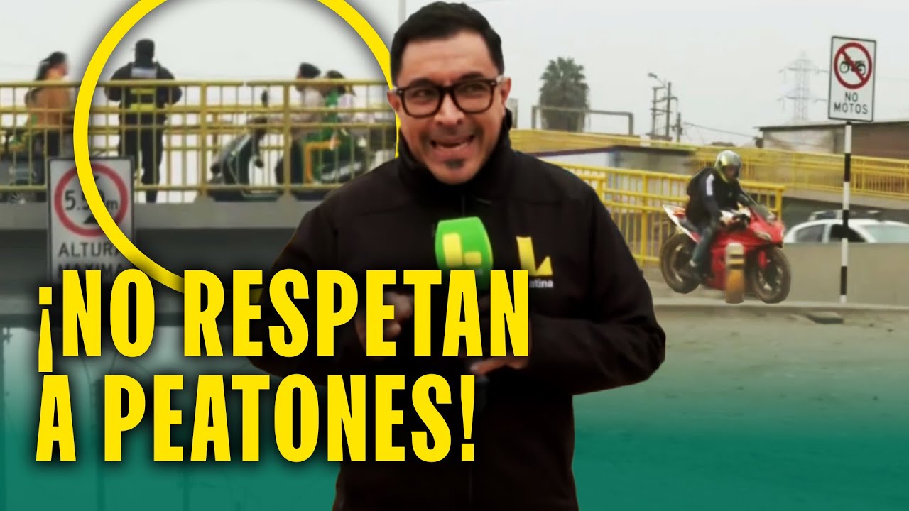 Motociclistas usan puente peatonal frente a las cámaras: 