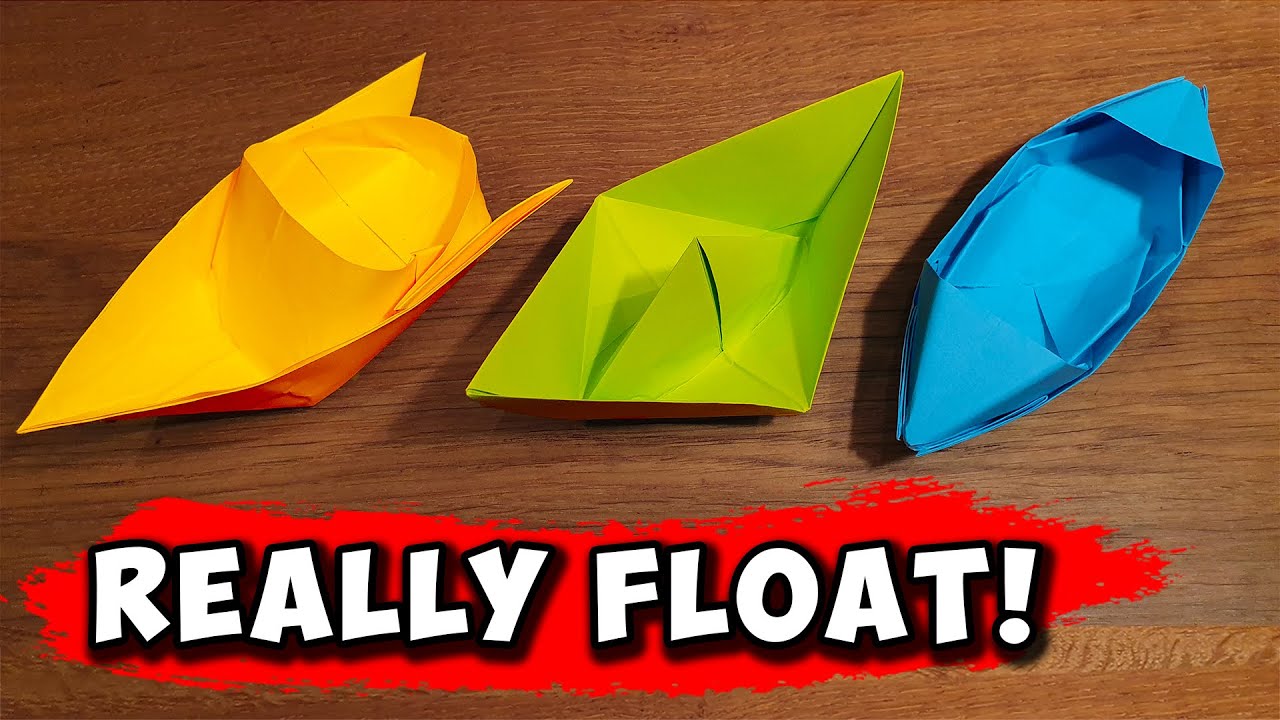 How To Make 5 EASY Paper Boats That FLOAT - Origami