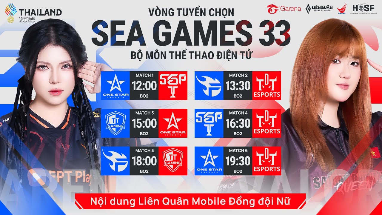 ONE STAR ESPORTS vs THE DAREDEVIL TEAM | ĐỒNG ĐỘI NỮ - TUYỂN CHỌN SEA GAMES 33 | 09.08