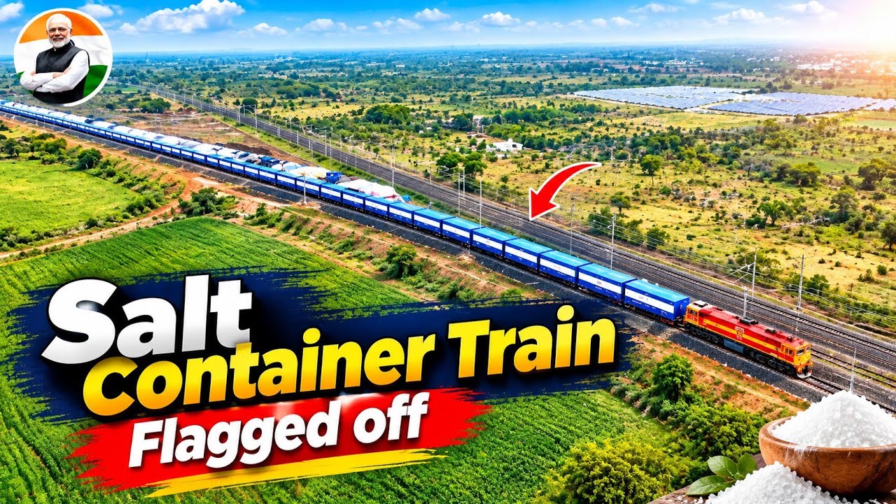 New Salt Container Train Flagged Off | 4 Gati Shakti Terminals Dedicated in Kachchh #india 