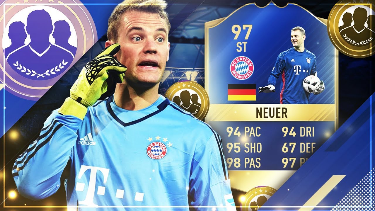FIFA 17: 97 TOTS STÜRMER MANUEL NEUER SQUAD BUILDER BATTLE 🔥