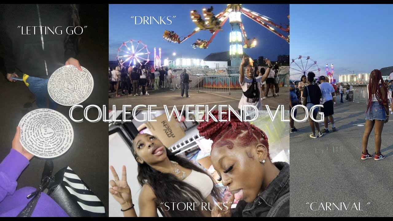 college weekend vlog | carnival, drinks, nipple piercings, 