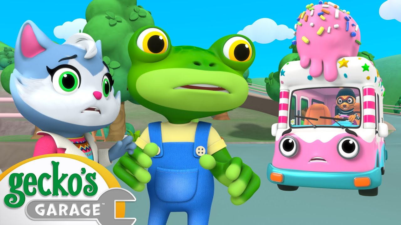 Gecko's Garage - Weasel the Ice Cream Bandit | Cartoons For Kids | Toddler Fun Learning