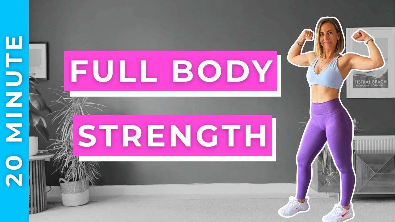 Силовая тренировка дома — 20 минут — гантели для всего тела, тонус и рельеф