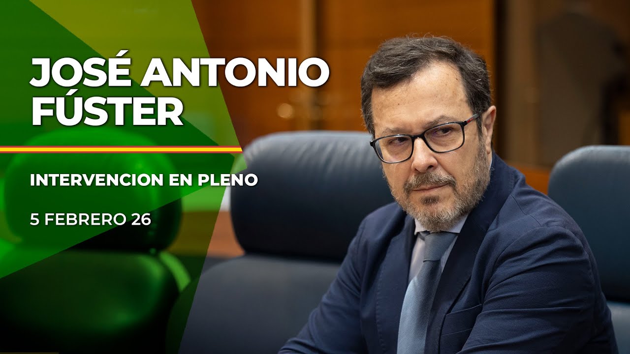 05.02 I JOSÉ ANTONIO FÚSTER. Intervención en el Pleno de la Asamblea de Madrid.