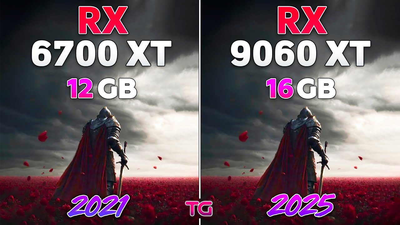 RX 9060 XT 16GB vs RX 6700 XT 12GB - Test in 10 Games