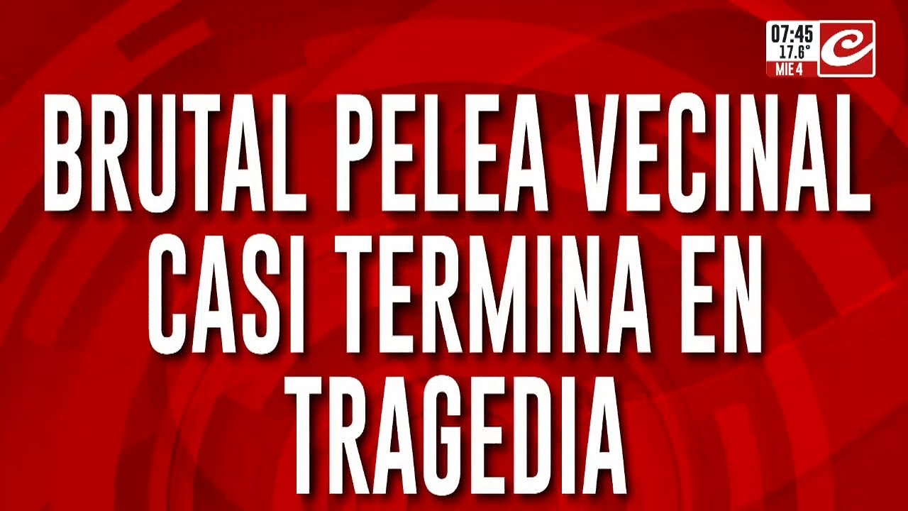 Pelea vecinal comienza a las pi&ntilde;as y termina con varios heridos de bala