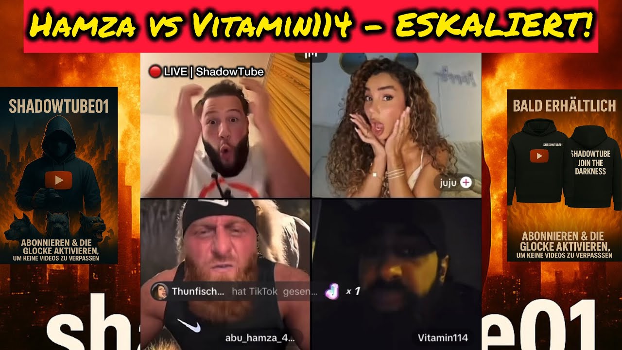 🔴 LIVE | Abu Hamza vs. Vitamin114 eskaliert EXTREM im Livestream! 🔥 Barello & Juju mittendrin