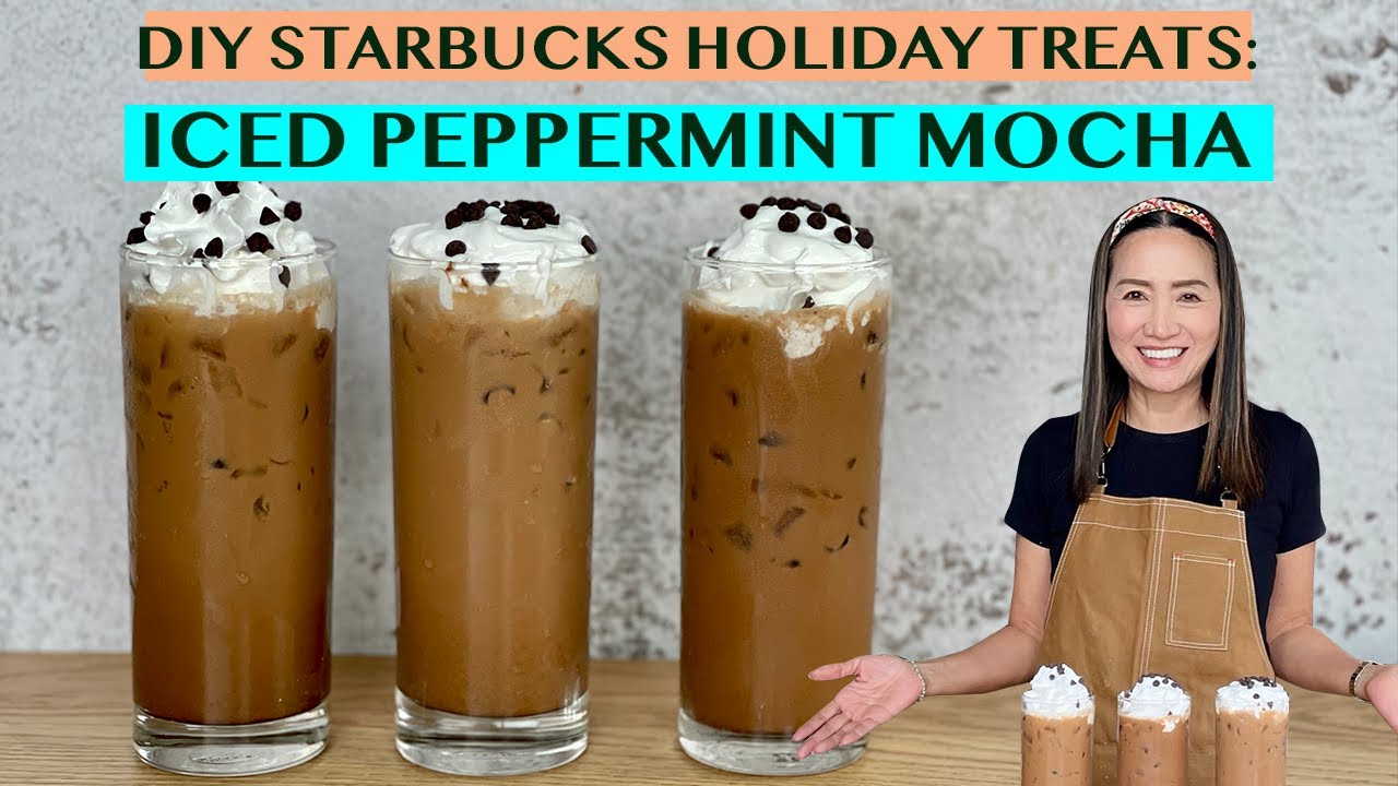 ICED PEPPERMINT MOCHA - A STARBUCKS HOLIDAY DRINK: USING  INSTANT COFFEE, COLD BREW & ESPRESSO
