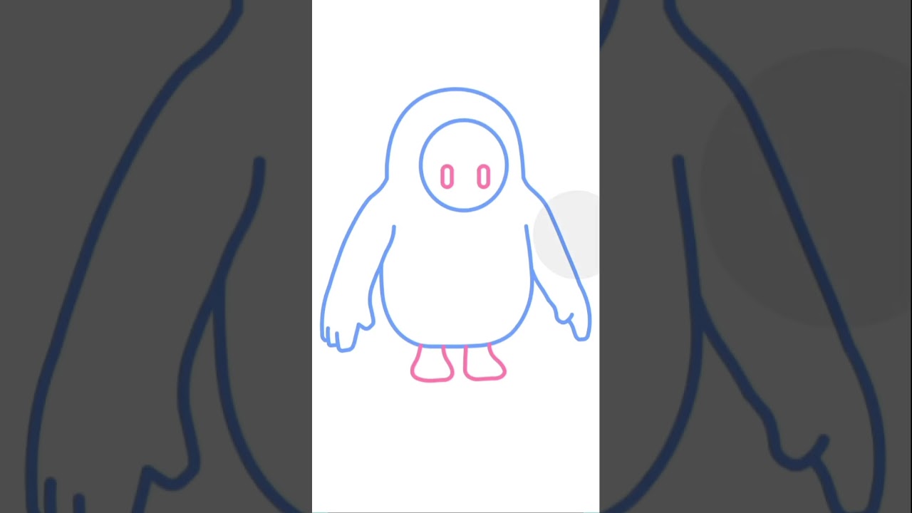 how to draw fall guys? step by step, easy #drawing #easy #fallguys