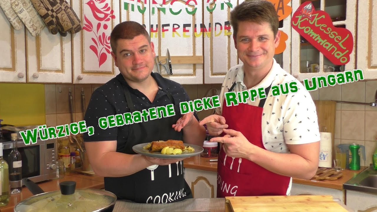 Ungarische, würzige, gebratene Dicke Rippe mit Petersilienkartoffel
