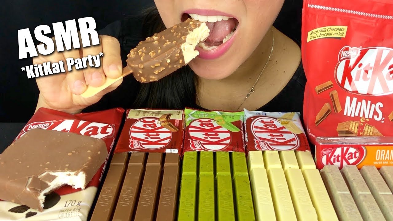 ASMR KitKat Chocolate & Ice Cream 3 킷캣 초콜릿 리얼사운드 먹방 | LaniEatsASMR