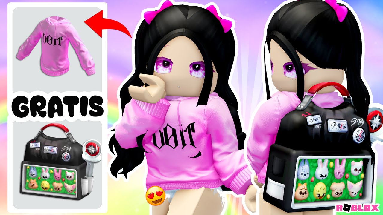 CORRE! 😍 COMO PEGAR JAQUETA E BOLSA DO STRAY KIDS GRÁTIS NO ROBLOX