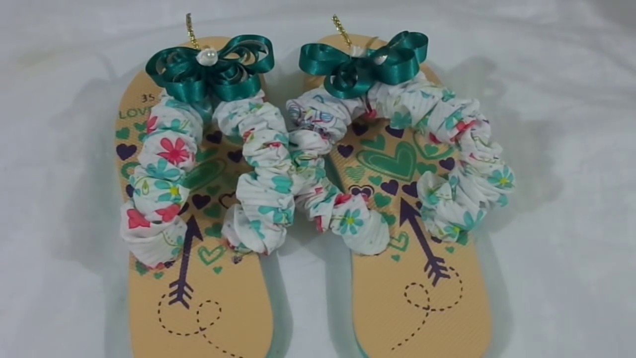 paso  a paso de como decorar unas sandalias en tela y cintas/como hacer una sandalias personalizadas