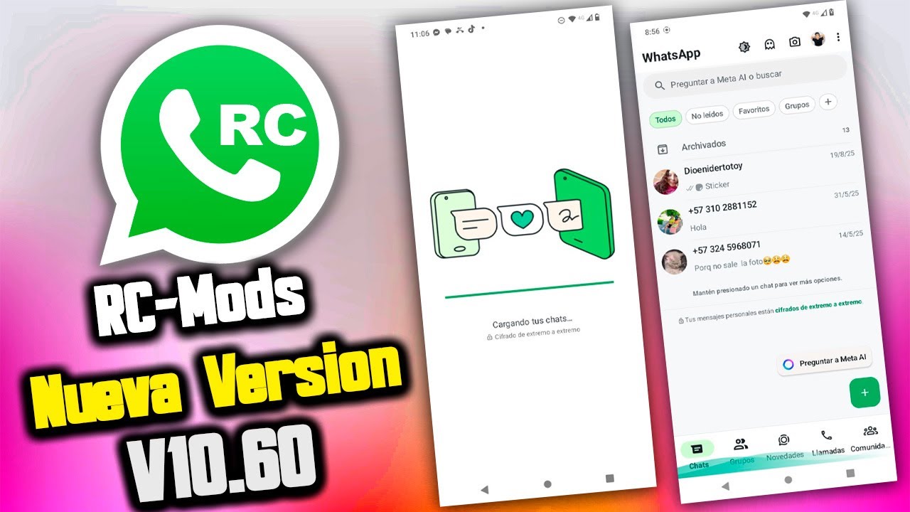 WhatsApp Estilo iOS ¡Ya Funciona! RC Mods V10.60 Vinculación Full