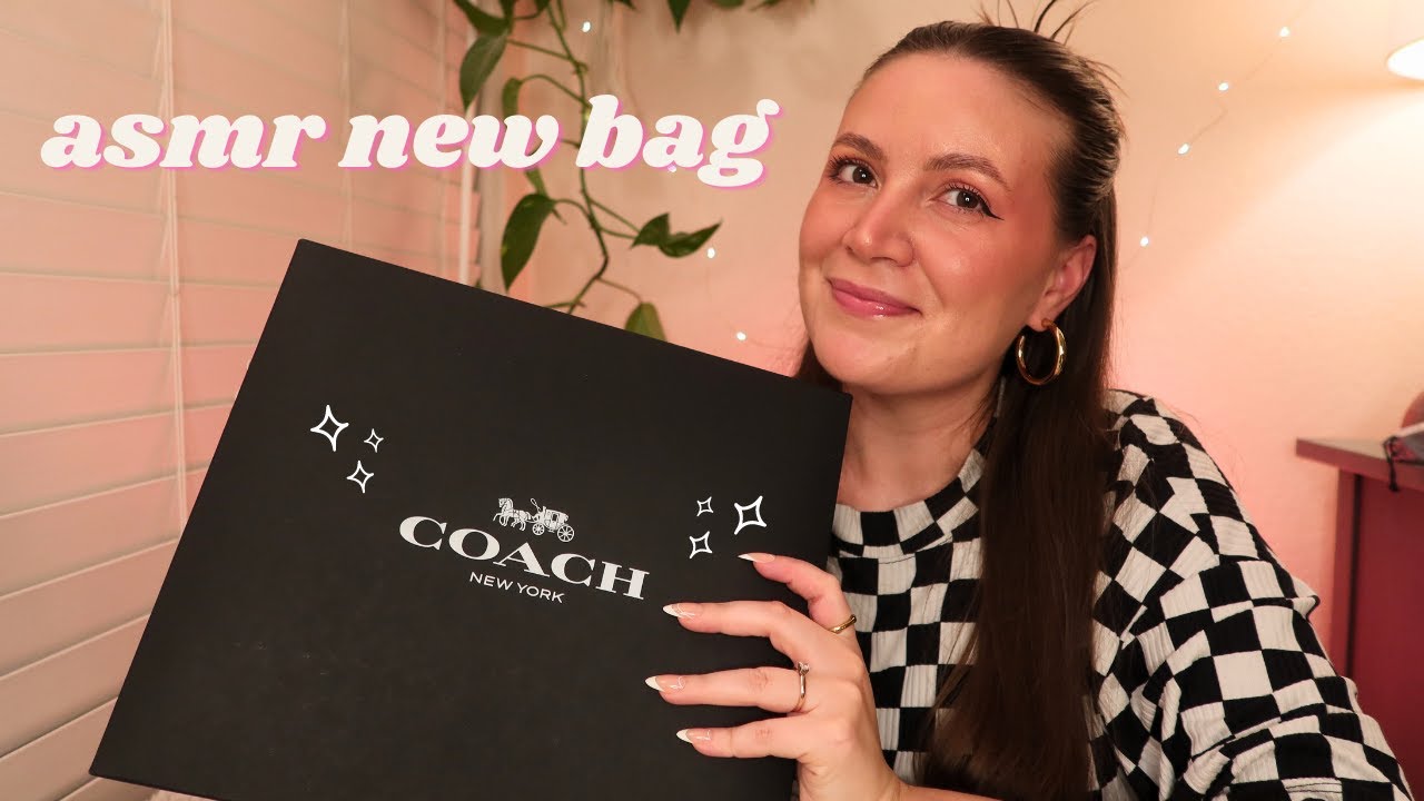 ASMR Coach Unboxing & Pack My New Bag 👛 ✨ Soft Spoken✨Packaging Sounds, Leather Sounds, Crinkles