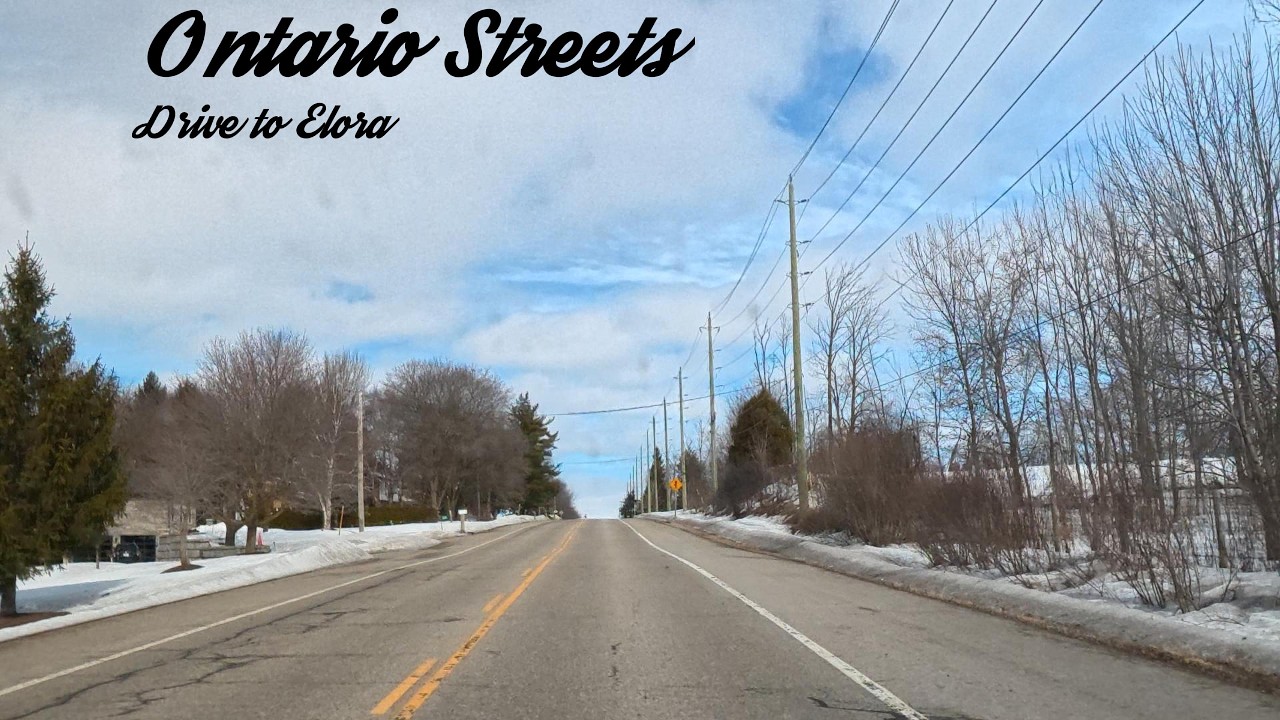 Scenic Drive to Elora, Ontario | Sunny Day Relaxing Road Trip | 4K