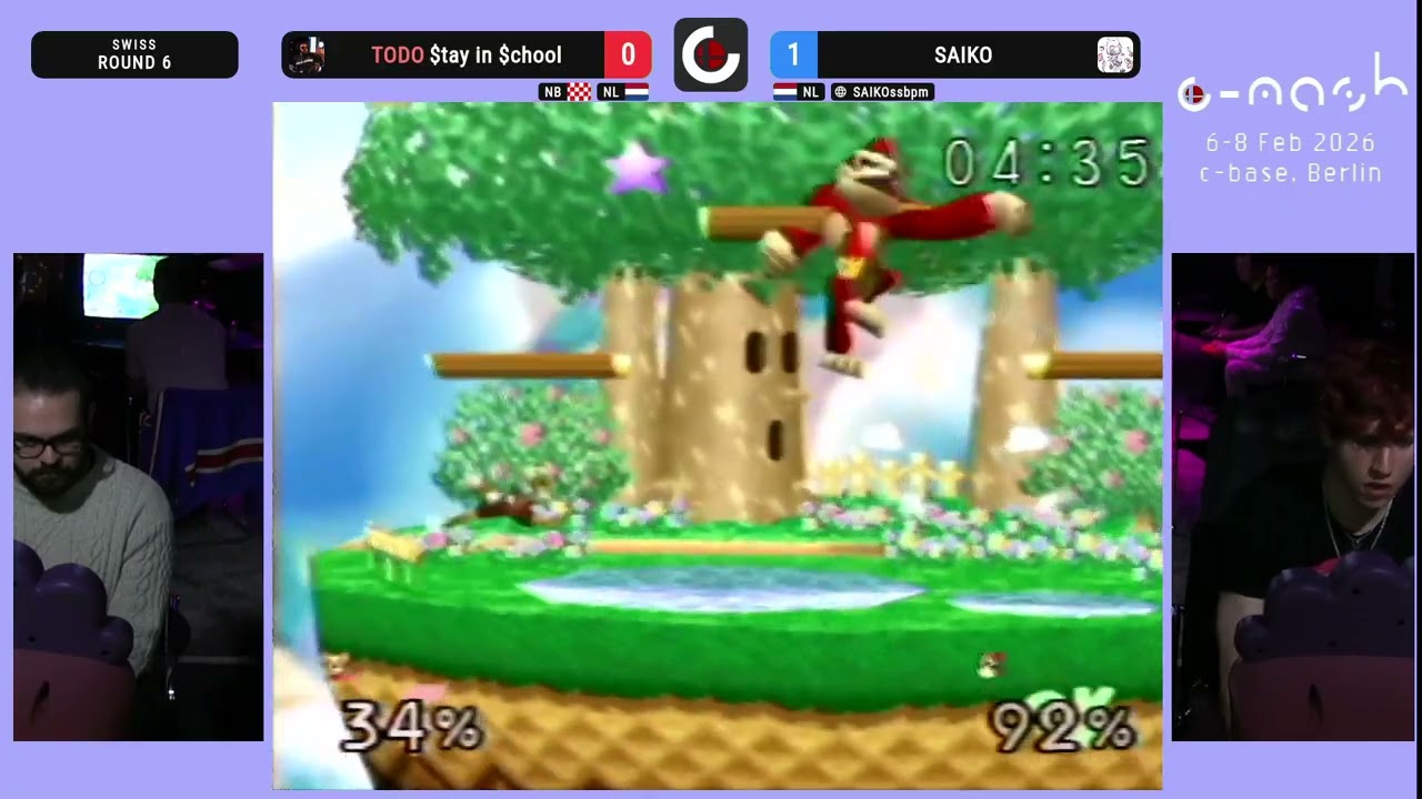 c-mash 2026 Swiss R6 | $tay in $chool (Fox) vs Saiko (DK) | Super Smash Bros. (N64)