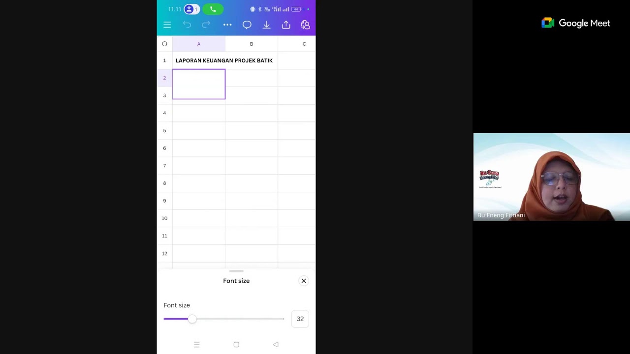 Membuat Laporan Keuangan Projek Batik dengan Canva Sheet