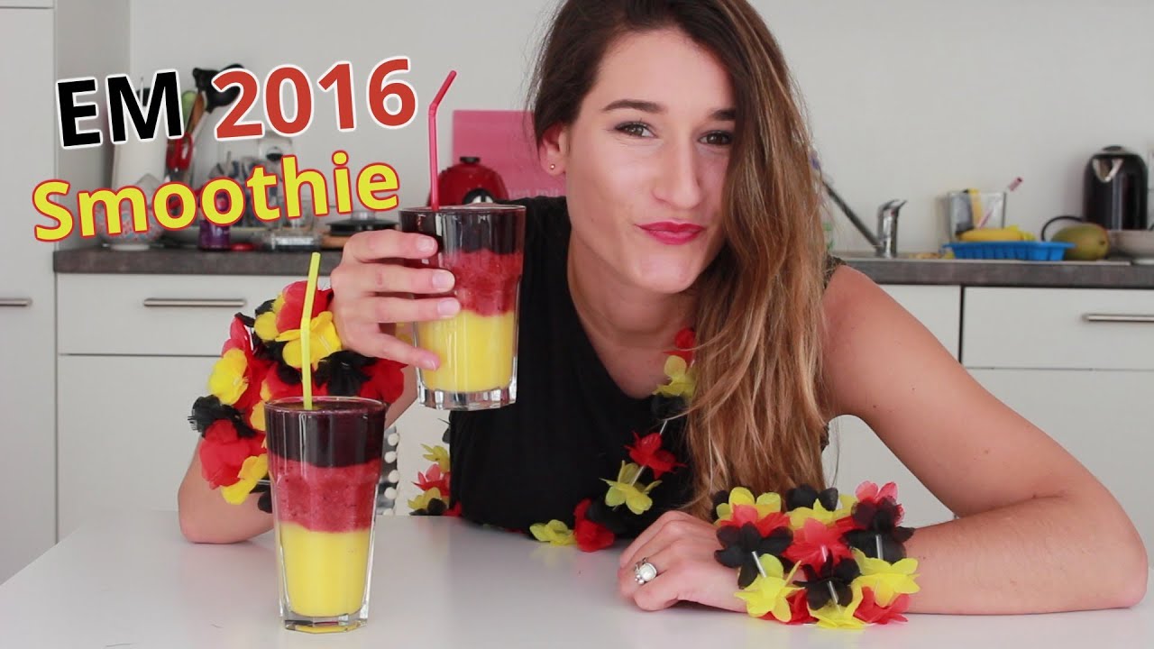 EM-Rezept | EM-Smoothie in Schwarz Rot Gold selber machen | Europameisterschaft + VERLOSUNG