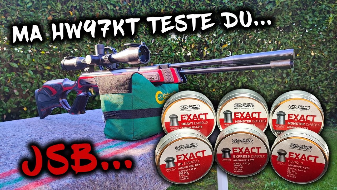 Weihrauch HW97KT - Tests des plombs JSB à 25m.