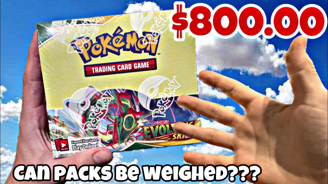 $800 Evolving Skies Pokémon OPENING! Can Packs be weighed? #reaction #opening #pokemon #fyp #cards