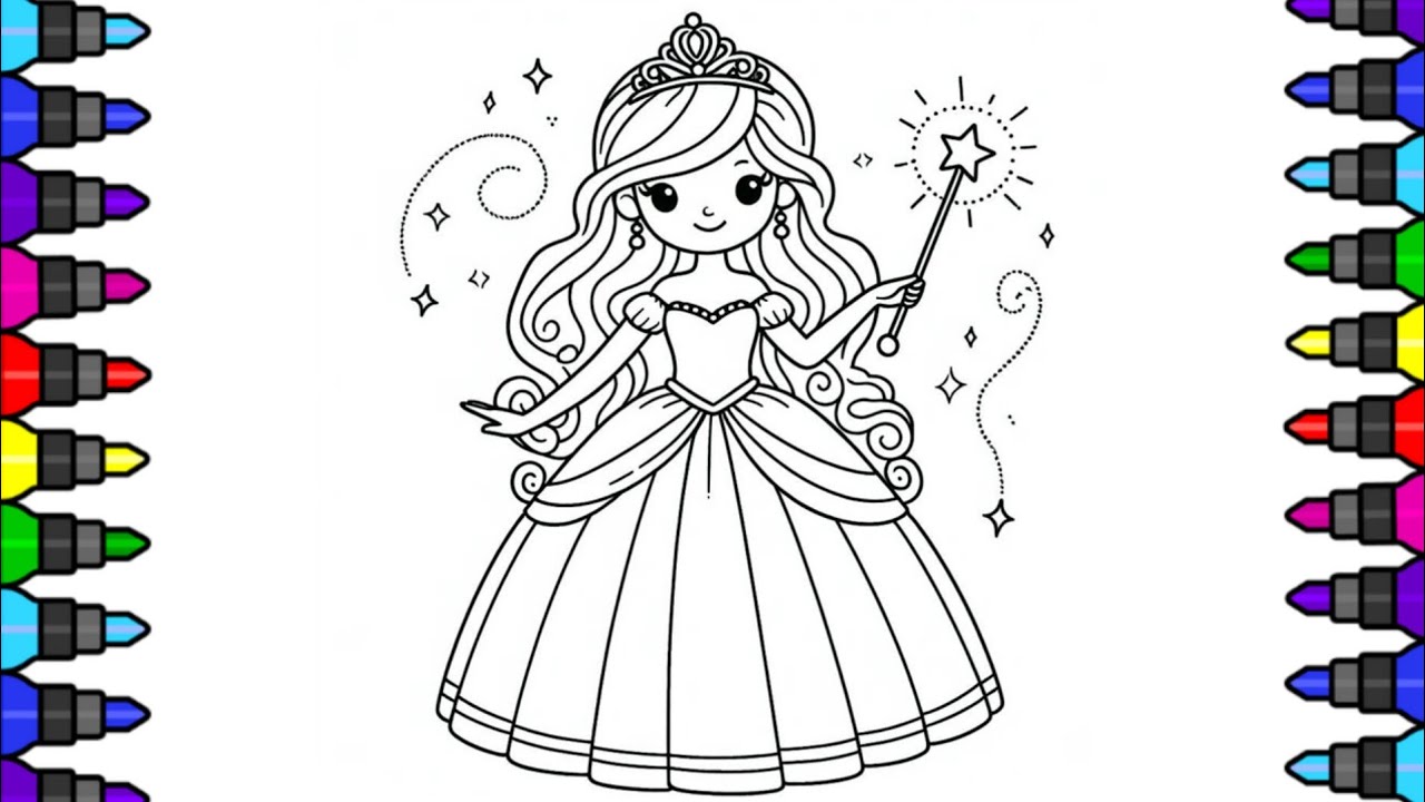 How To Draw A Princess Step By Step For Kids 
