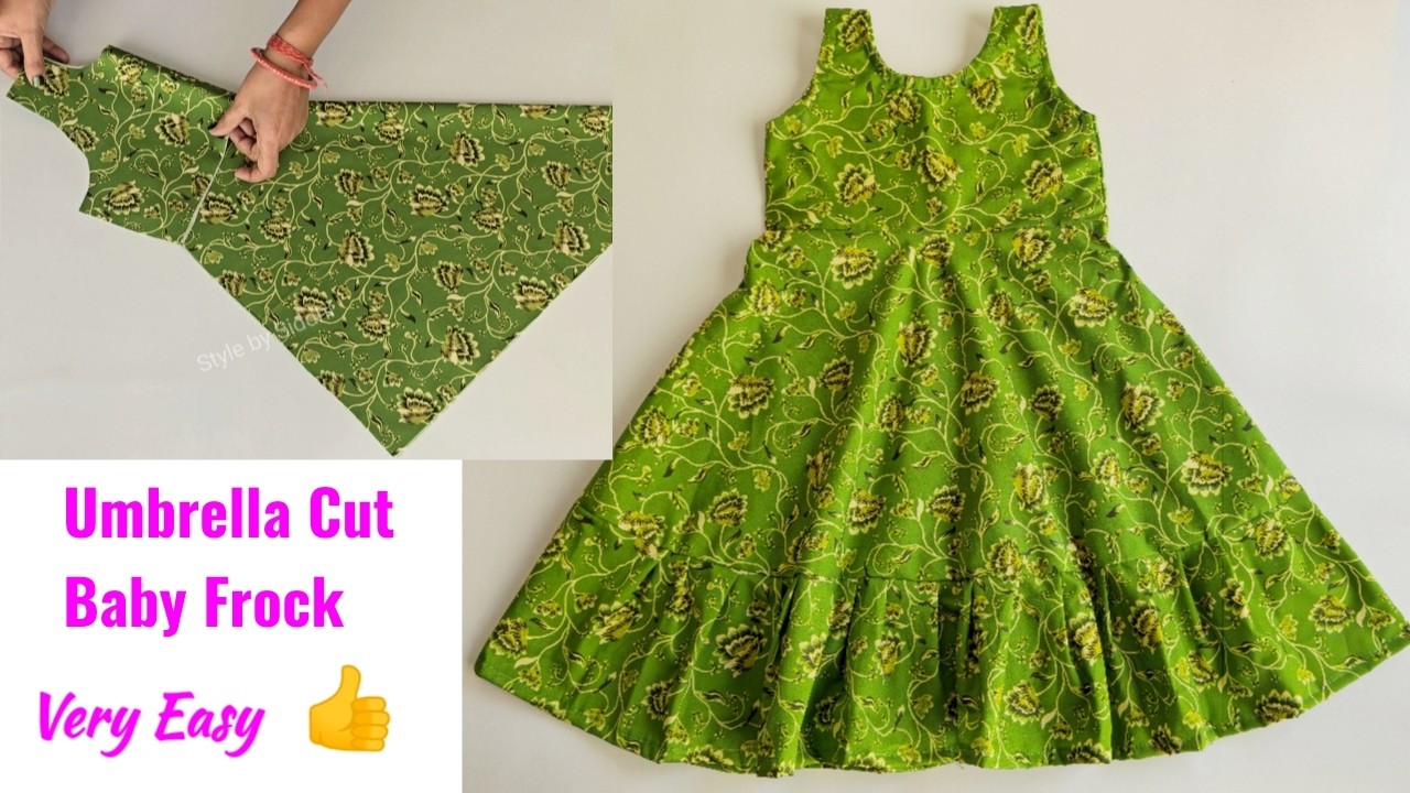 Very Easy Umbrella cut Baby frock cutting and stitching | Baby Frock cutting and stitching