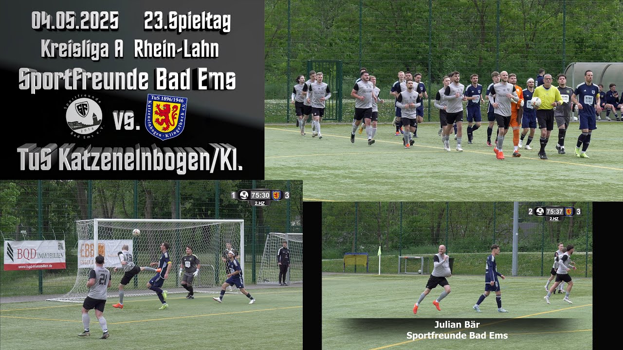 Kreisliga: 7 Tore & 3 Rote Karten-Abstiegskampf pur: Sportfreunde Bad Ems vs. TuS Katzenelnbogen/Kl.