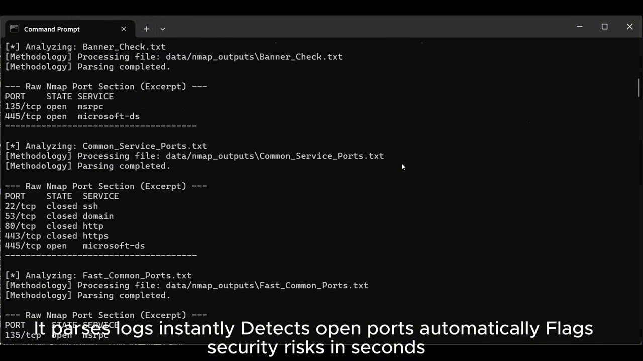 Automated Nmap Scan Analyzer Using Regex and Statistical Techniques for Vulnerability Detection