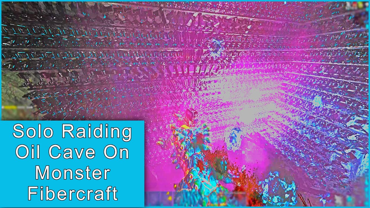 Ark - Solo Raiding Oil Cave on Monster Fibercraft I 4K
